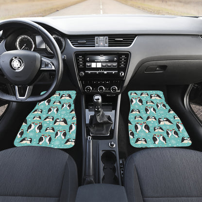 Penguin Love Print Car Floor Mats Front Back