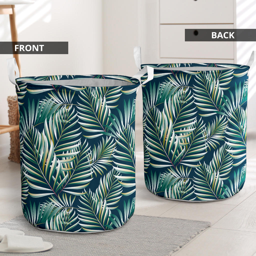 Sun Spot Tropical Palm Leaves hower Curtain Laundry Basket