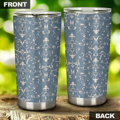 Damask Elegant Teal Print Pattern Tumbler