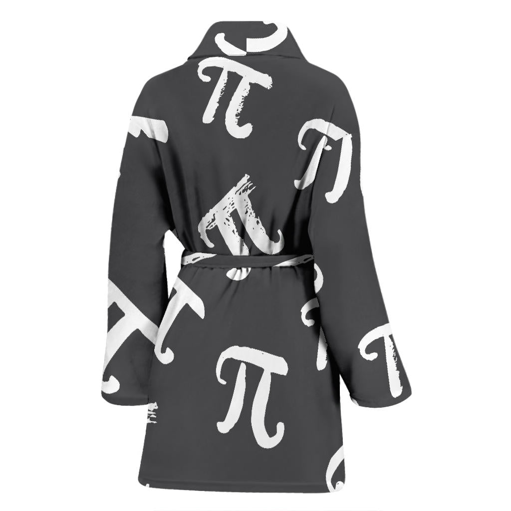 Pi Day Pattern Print Design A02 Women Bathrobe