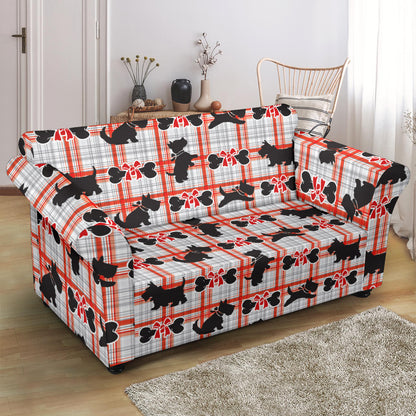 Scottish Terriers Print Design LKS3014 Loveseat Couch Slipcover
