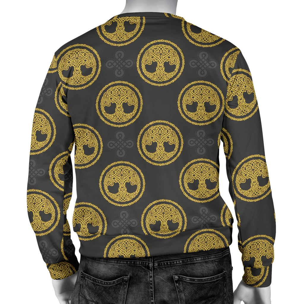 Celtic Tree of Life Design Men Long Sleeve Sweatshirt