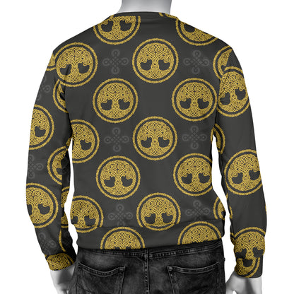 Celtic Tree of Life Design Men Long Sleeve Sweatshirt