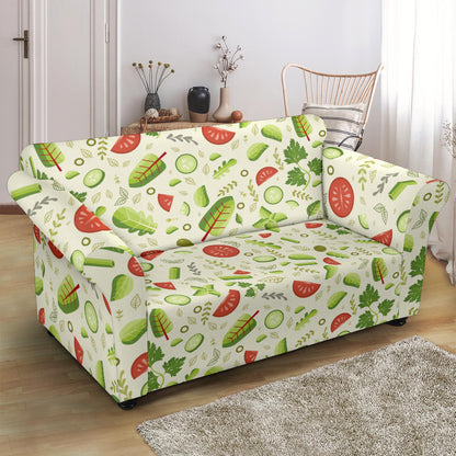 Salad Vegetable Print Design LKS302 Loveseat Couch Slipcover