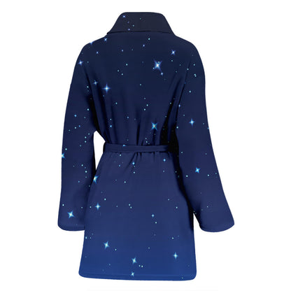 Night sky Pattern Print Design A01 Women Bathrobe