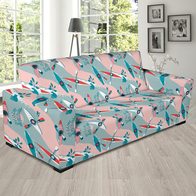 Kayak Pattern Print Design 05 Sofa Slipcover