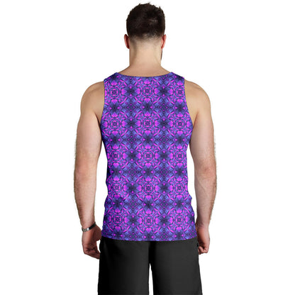 kaleidoscope Pattern Print Design Men Tank Top