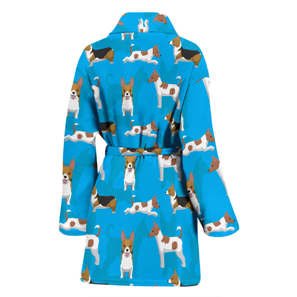 Cardigan Welsh Corgis Pattern Print Design 01 Women Bathrobe