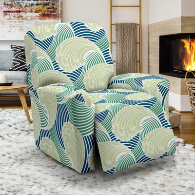 Wave Japan Style Print Design LKS302 Recliner Slipcover