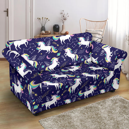 Unicorn Print Design LKS305 Loveseat Couch Slipcover