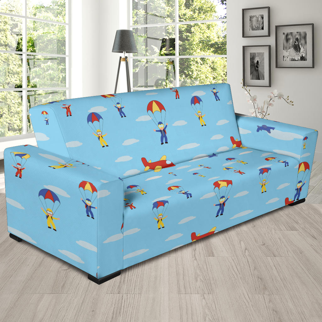 Skydiver Print Design LKS304 Sofa Slipcover