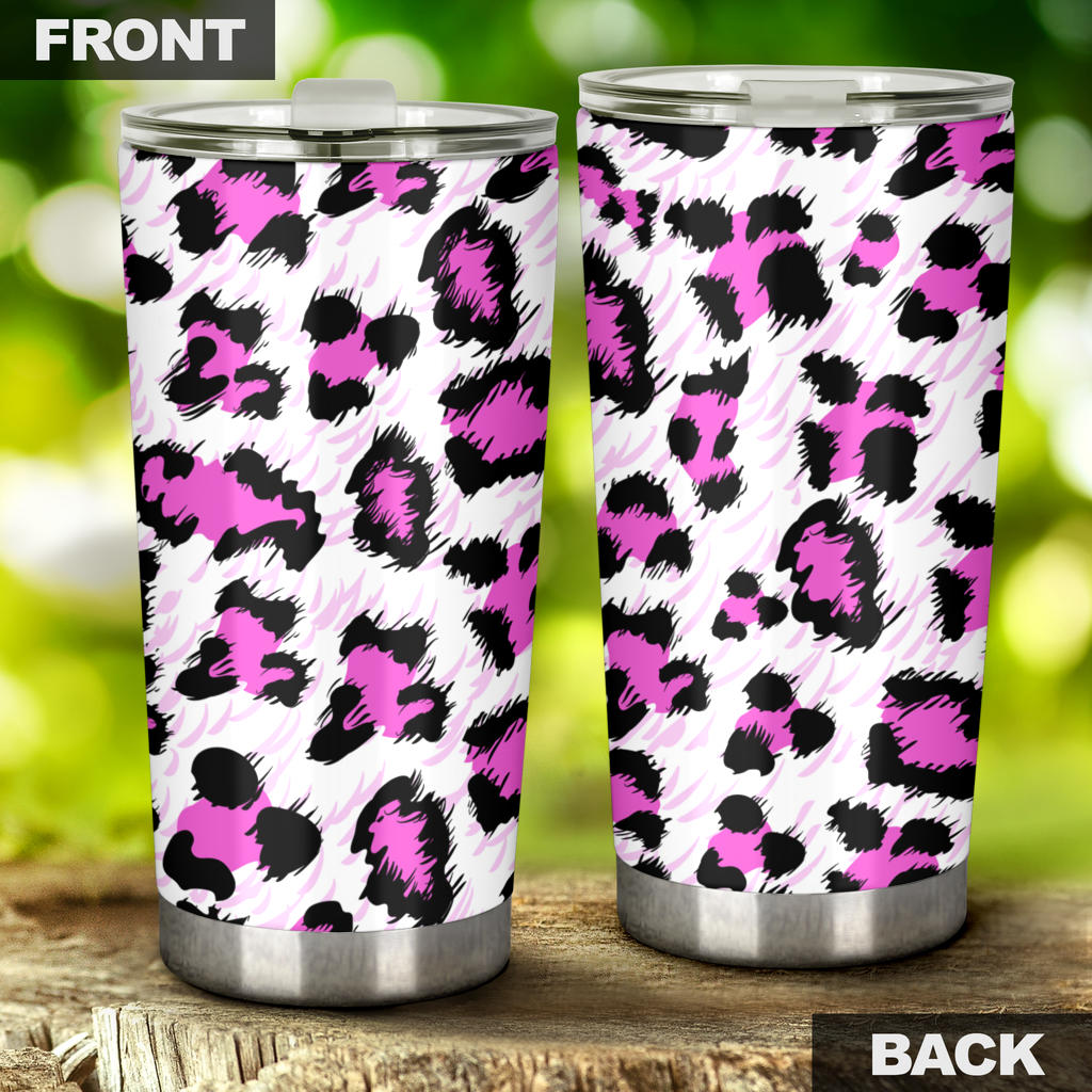 Leopard Pink Skin Print Tumbler