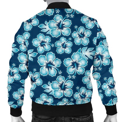 Hibiscus Flower Hawaiian Themed Men Bomber Jacket