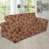 Coffee Pattern Print Design 07 Sofa Slipcover