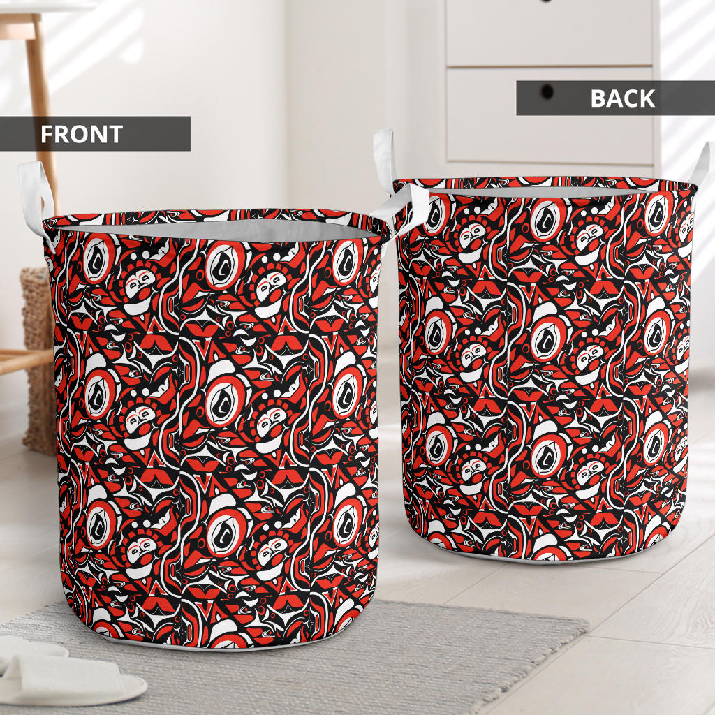Native North American Themed Print Laundry Basket