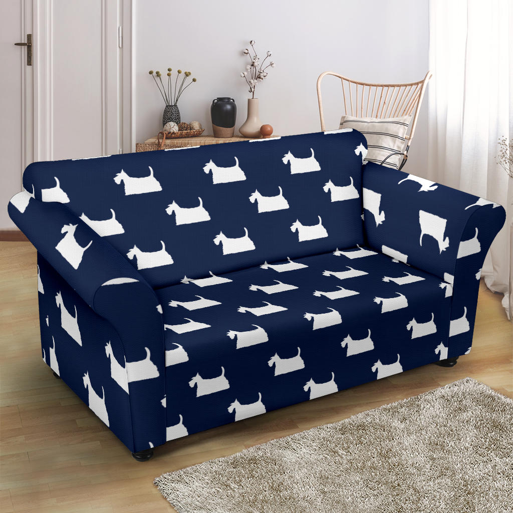 Scottish Terriers Print Design LKS303 Loveseat Couch Slipcover