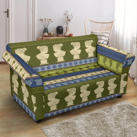 Ancient Greek Statue Print Design LKS301 Loveseat Couch Slipcover