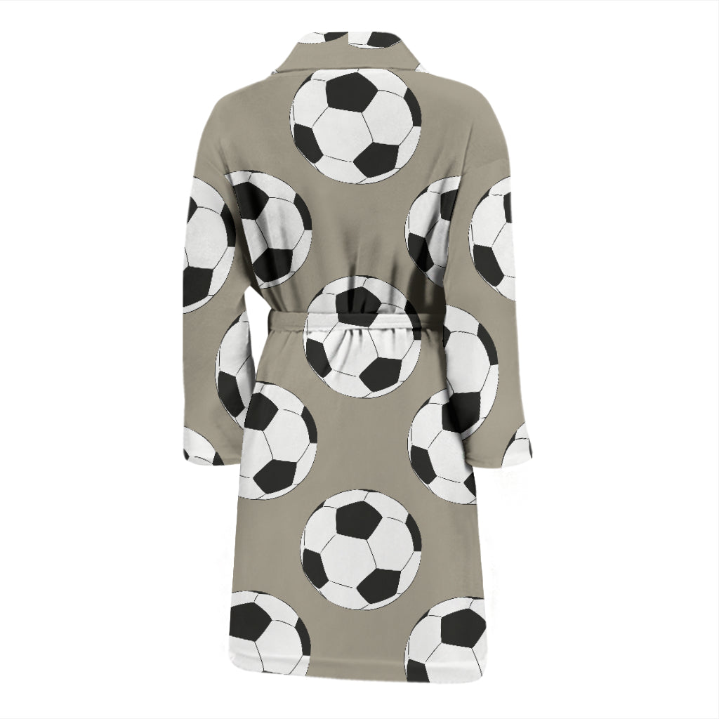 Soccer Ball Print Design LKS302 Men Bathrobe