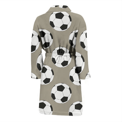Soccer Ball Print Design LKS302 Men Bathrobe