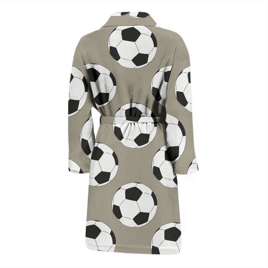 Soccer Ball Print Design LKS302 Men Bathrobe