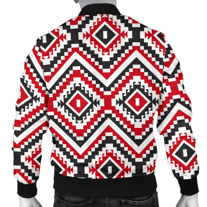 Native American Themed Tribal Print Men Bomber Jacket