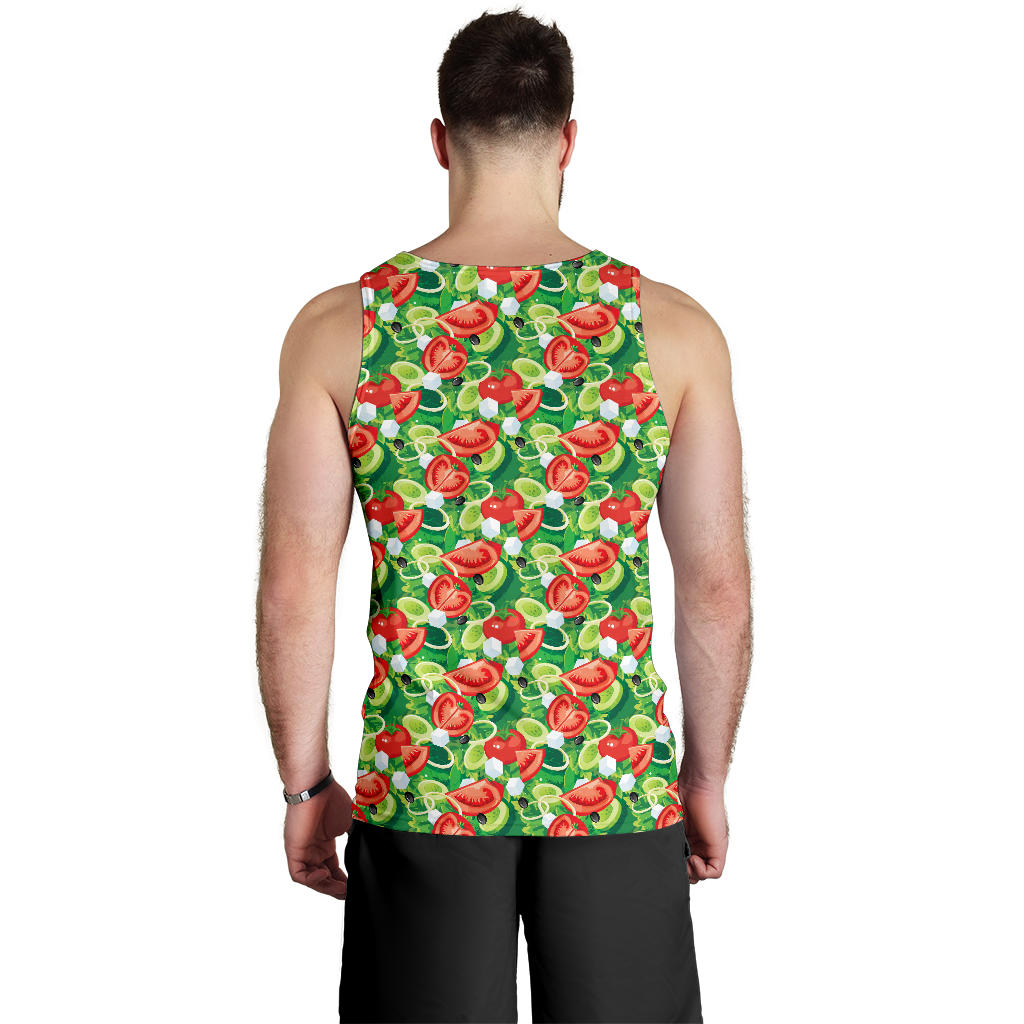 Vegan Salad Themed Design Print Men Tank Top