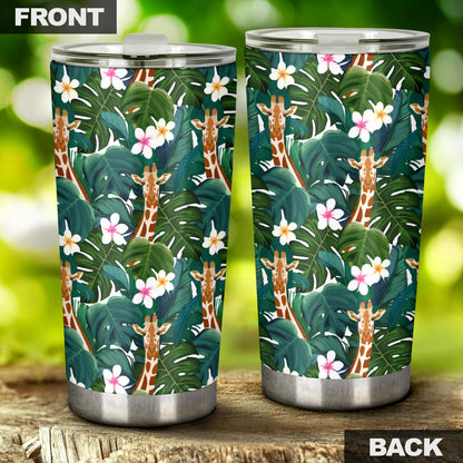 Giraffe Jungle Design Print Tumbler