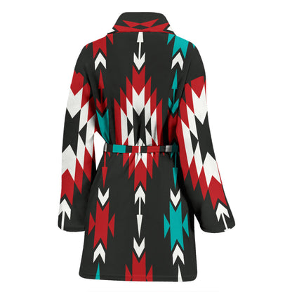 Native Pattern Print Design A08 Women Bathrobe