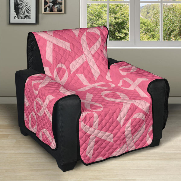 Breast Cancer Awareness Themed Recliner Cover Protector