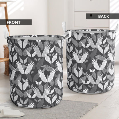 Angel Wings Pattern Design Themed Print Laundry Basket