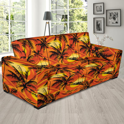 Palm Tree Pattern Print Design A02 Sofa Slipcover