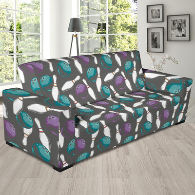 Bowling Pattern Print Design 03 Sofa Slipcover