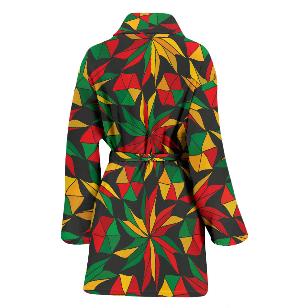 Rastafarian Pattern Print Design A03 Women Bathrobe