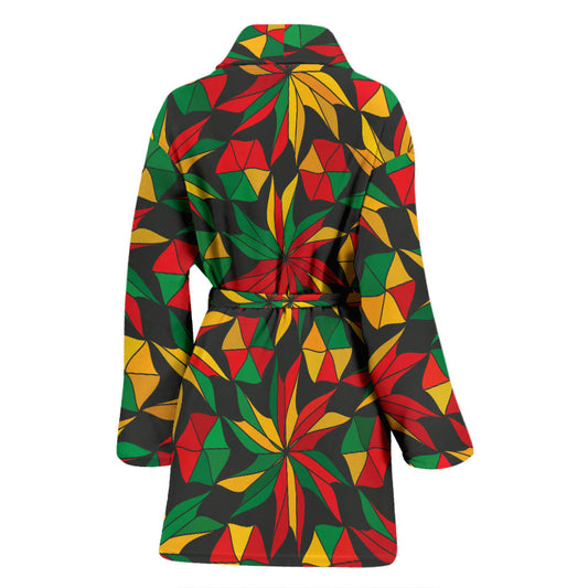 Rastafarian Pattern Print Design A03 Women Bathrobe