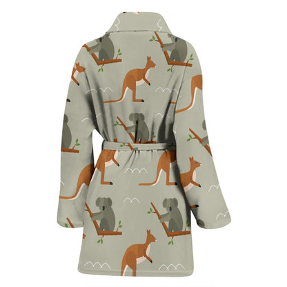 Koala Pattern Print Design 03 Women Bathrobe