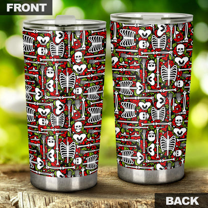 Skeleton Pattern Print Tumbler