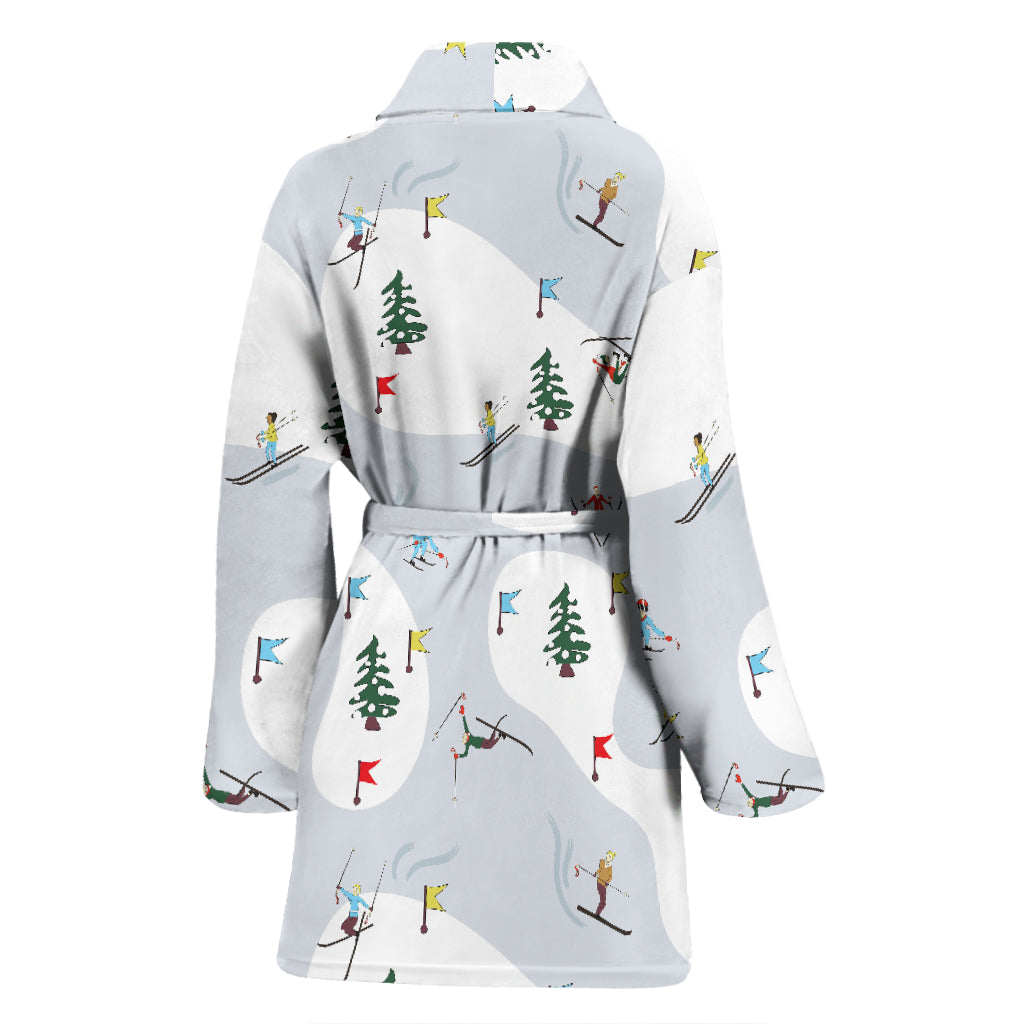 Ski Print Design LKS305 Women Bathrobe
