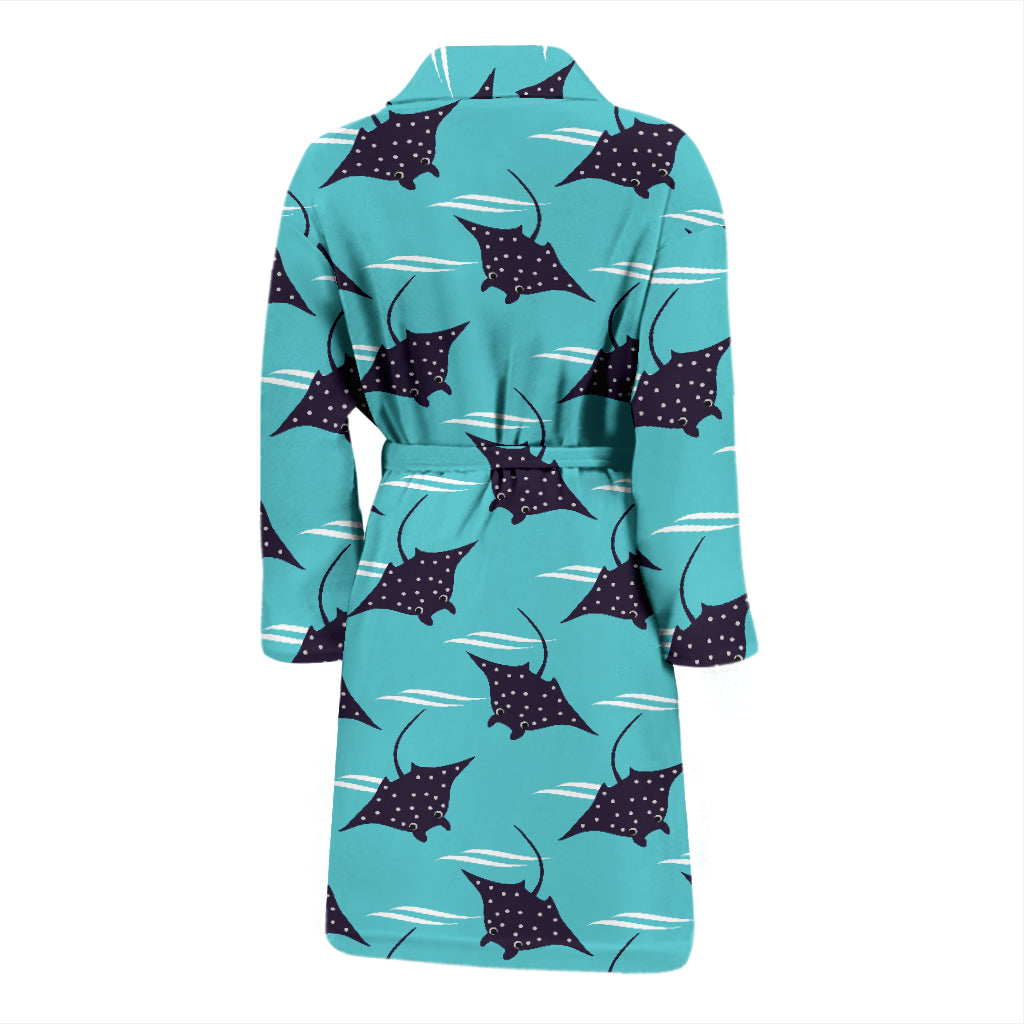 Manta Ray Print Design LKS403 Men Bathrobe