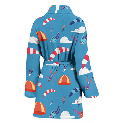 Skydiver Print Design LKS306 Women Bathrobe