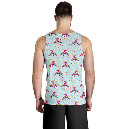 Fairy with Rainbow Print Pattern Men Tank Top