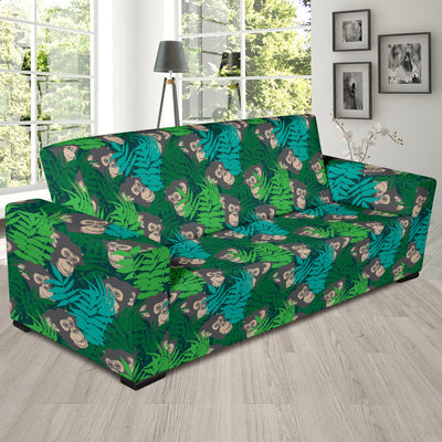 Chimpanzee Pattern Print Design 01 Sofa Slipcover