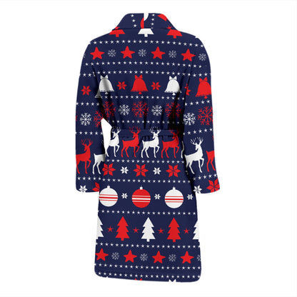 Reindeer Print Design LKS404 Men Bathrobe