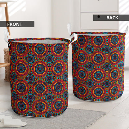 Bohemian Mandala Style Print Laundry Basket