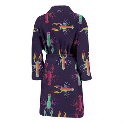 Lobster Print Design LKS402 Men Bathrobe