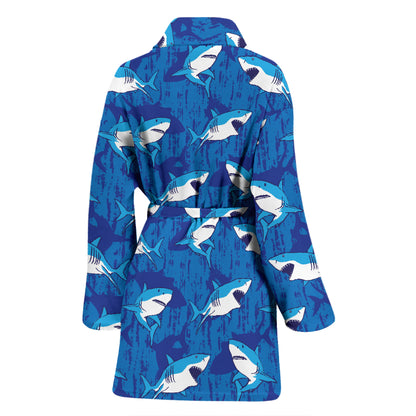 Shark Print Design LKS308 Women Bathrobe