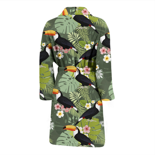 Toucan Print Design LKS304 Men Bathrobe