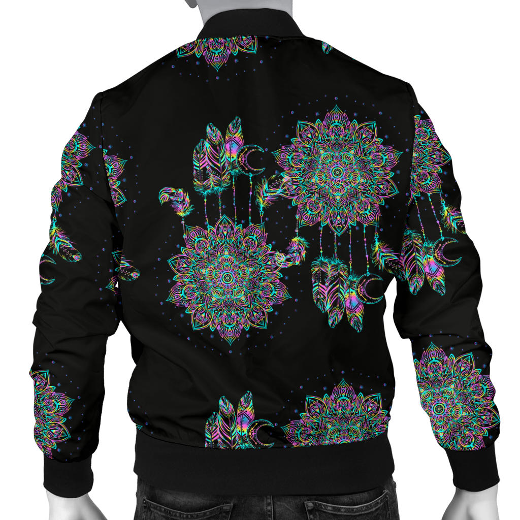 Dream Catcher Colorful Hand Draw Men Bomber Jacket