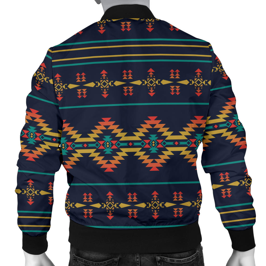 Southwest American Design Themed Print Men Bomber Jacket