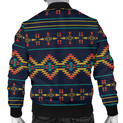 Southwest American Design Themed Print Men Bomber Jacket