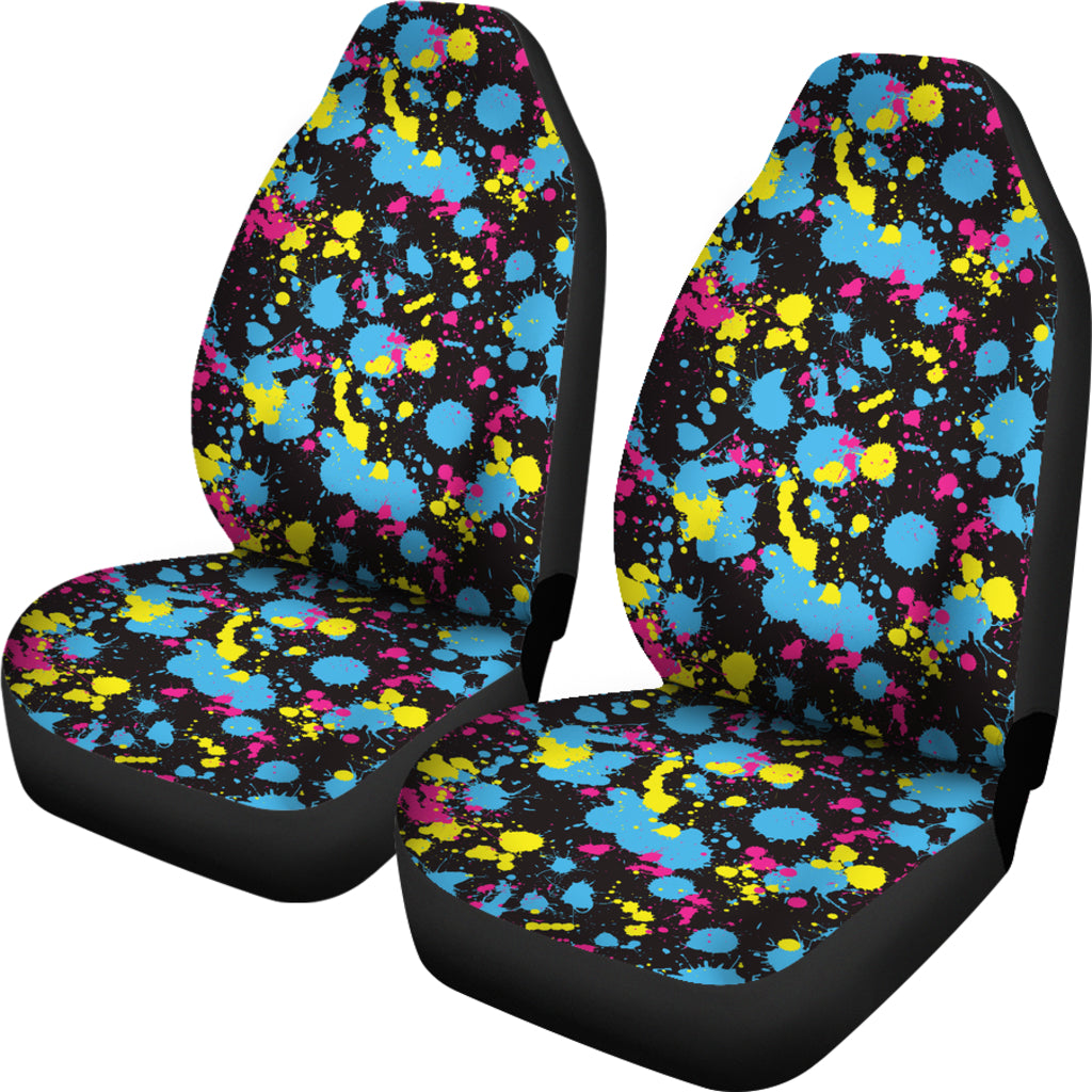 Splatter Colorful Print Design LKS301 Car Seat Covers